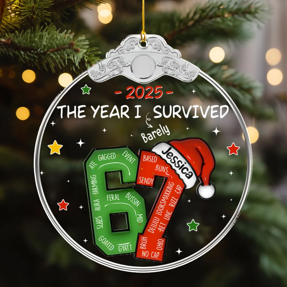 Coworker Six Seven Slang - Personalized Custom Acrylic Ornament - Image 6