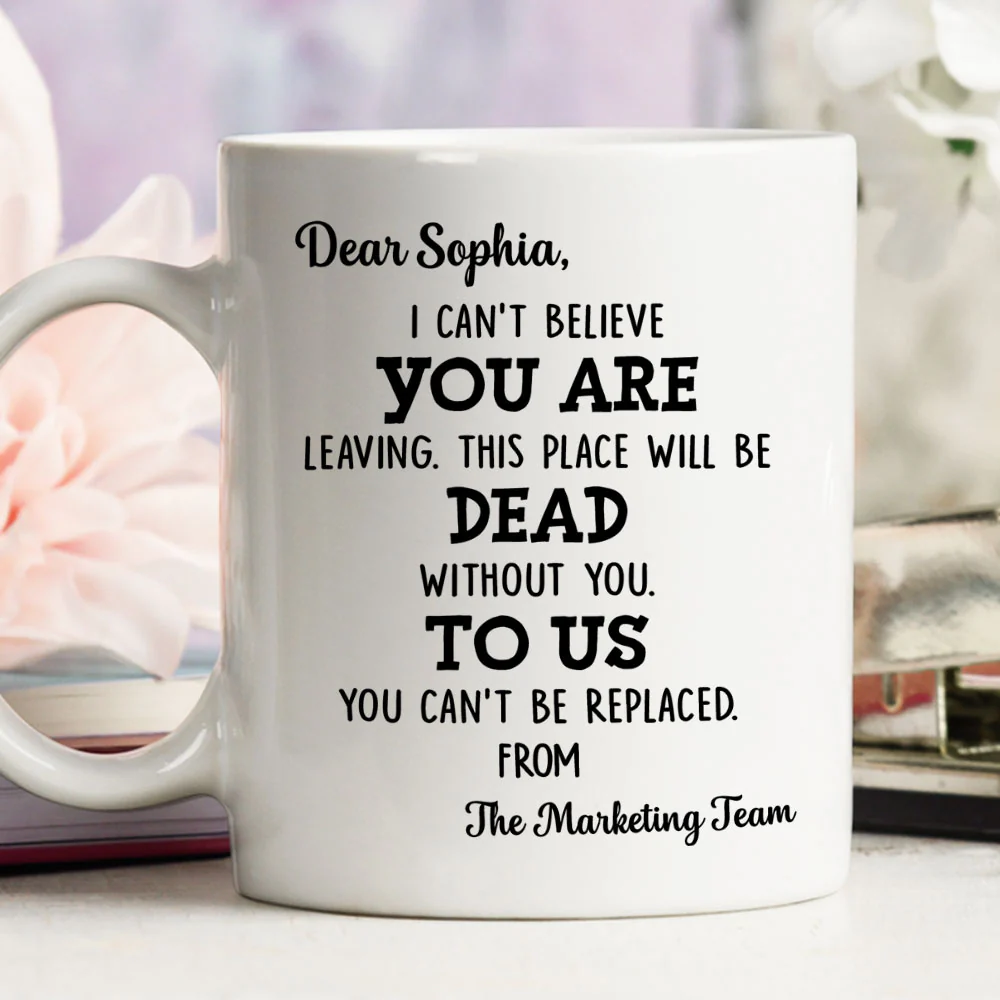 Coworker You Are Leaving - Personalized Custom Coffee Mug - Image 4