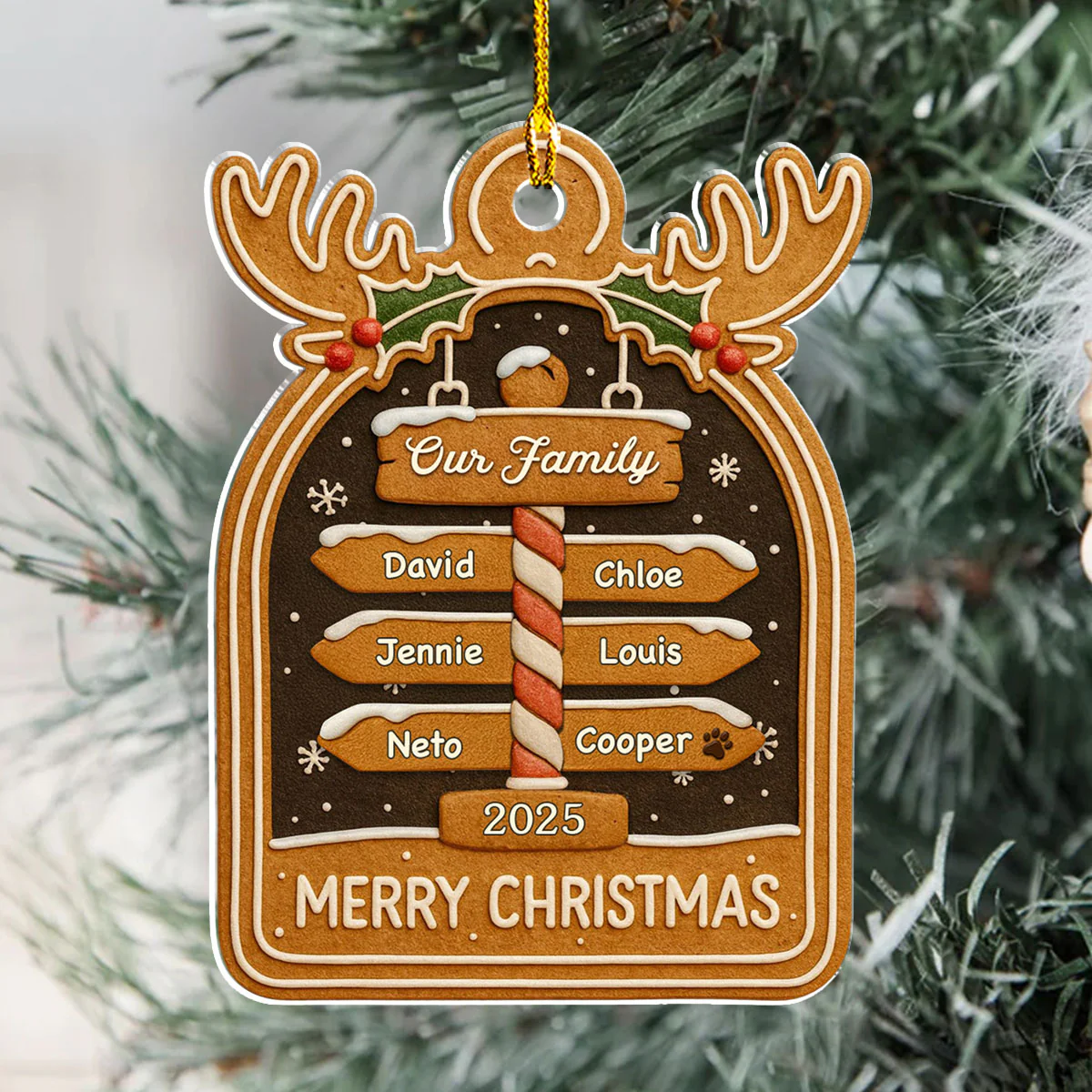 Cozy Holiday - Personalized Custom Acrylic Ornament - Image 4