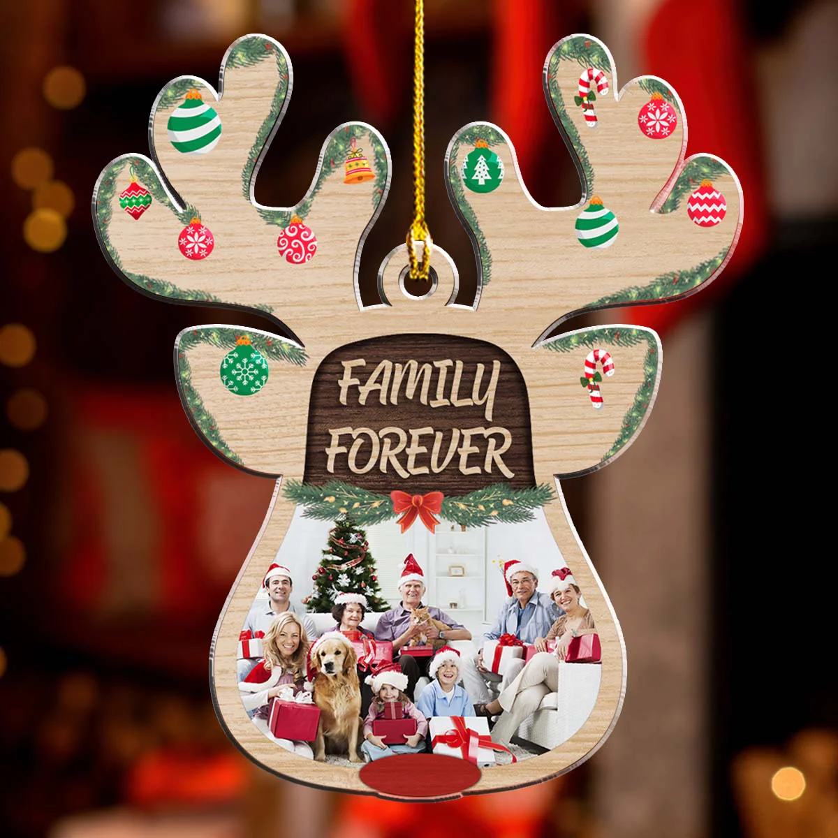 Cozy Holiday - Personalized Custom Acrylic Ornament - Image 3