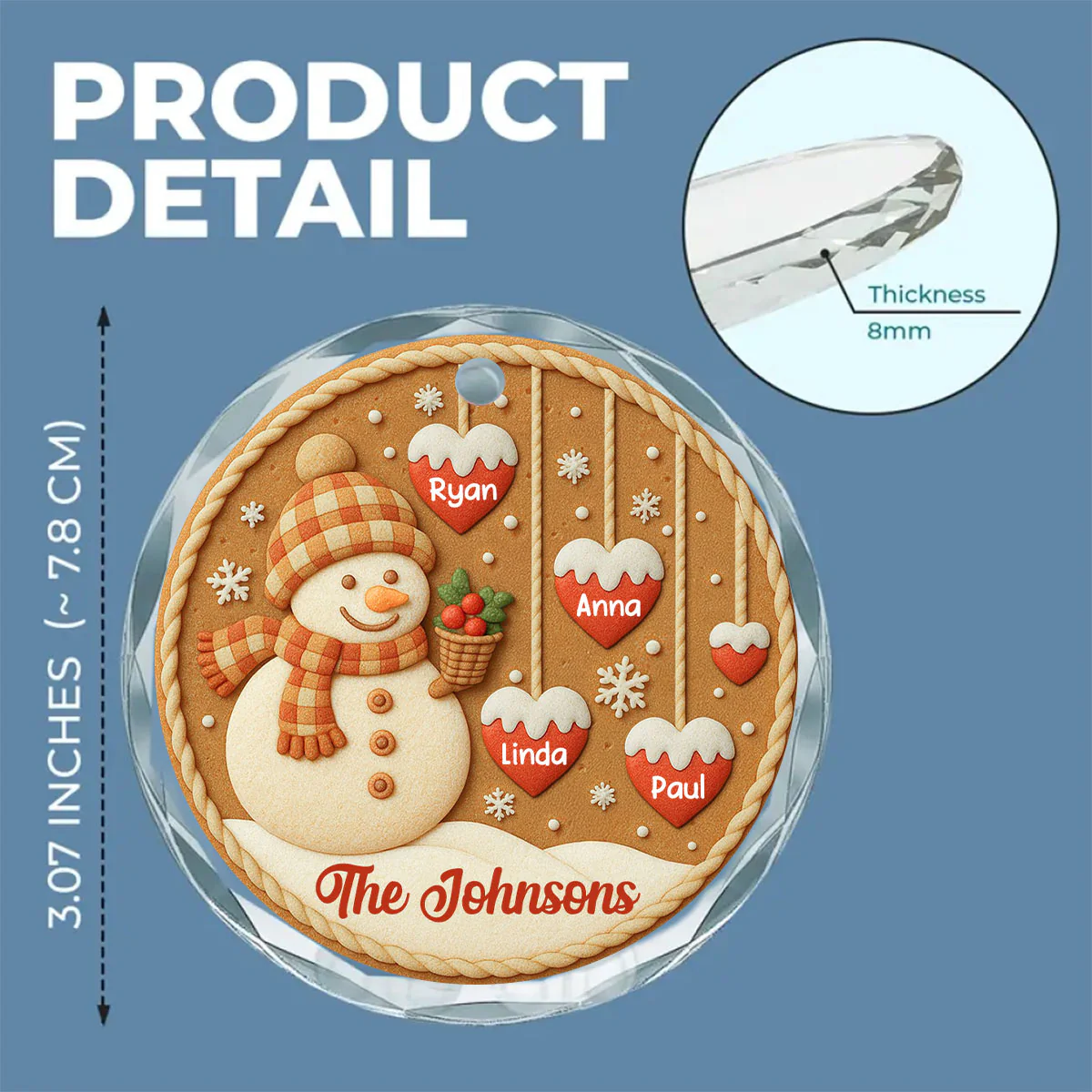 Cozy Season - Personalized Custom Glass Ornament - Image 5