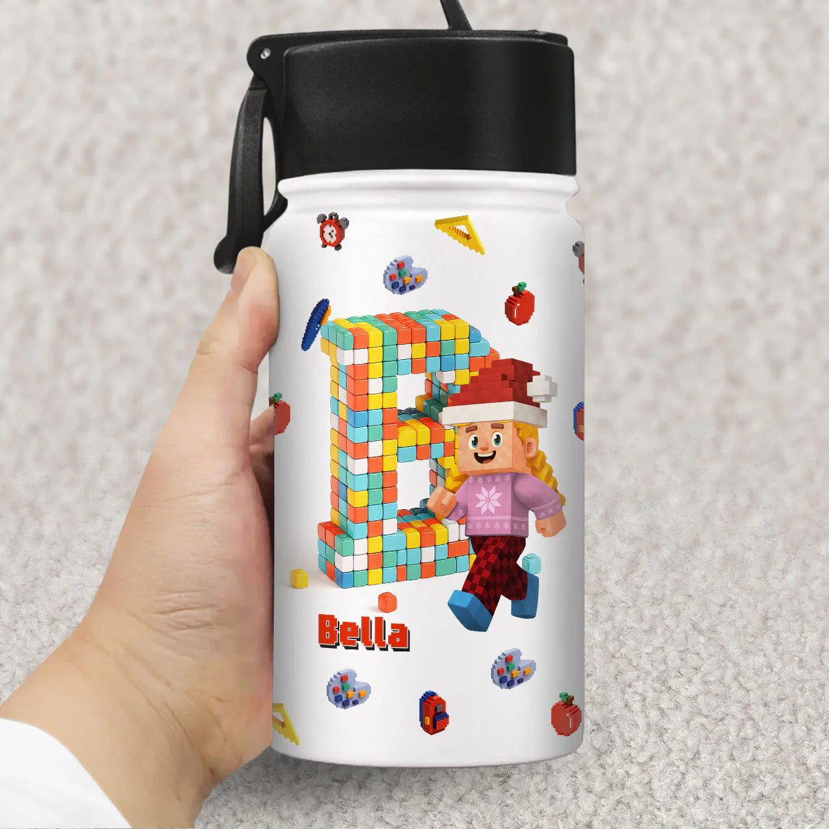 Crafted With Love - Personalized Custom Kids Water Bottle - Image 4