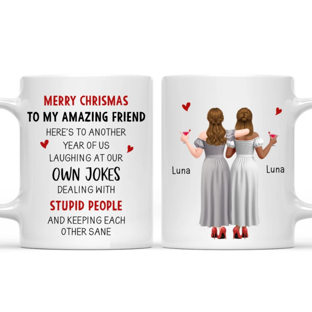 Crazy Friends Christmas - Personalized Custom Coffee Mug - Image 9