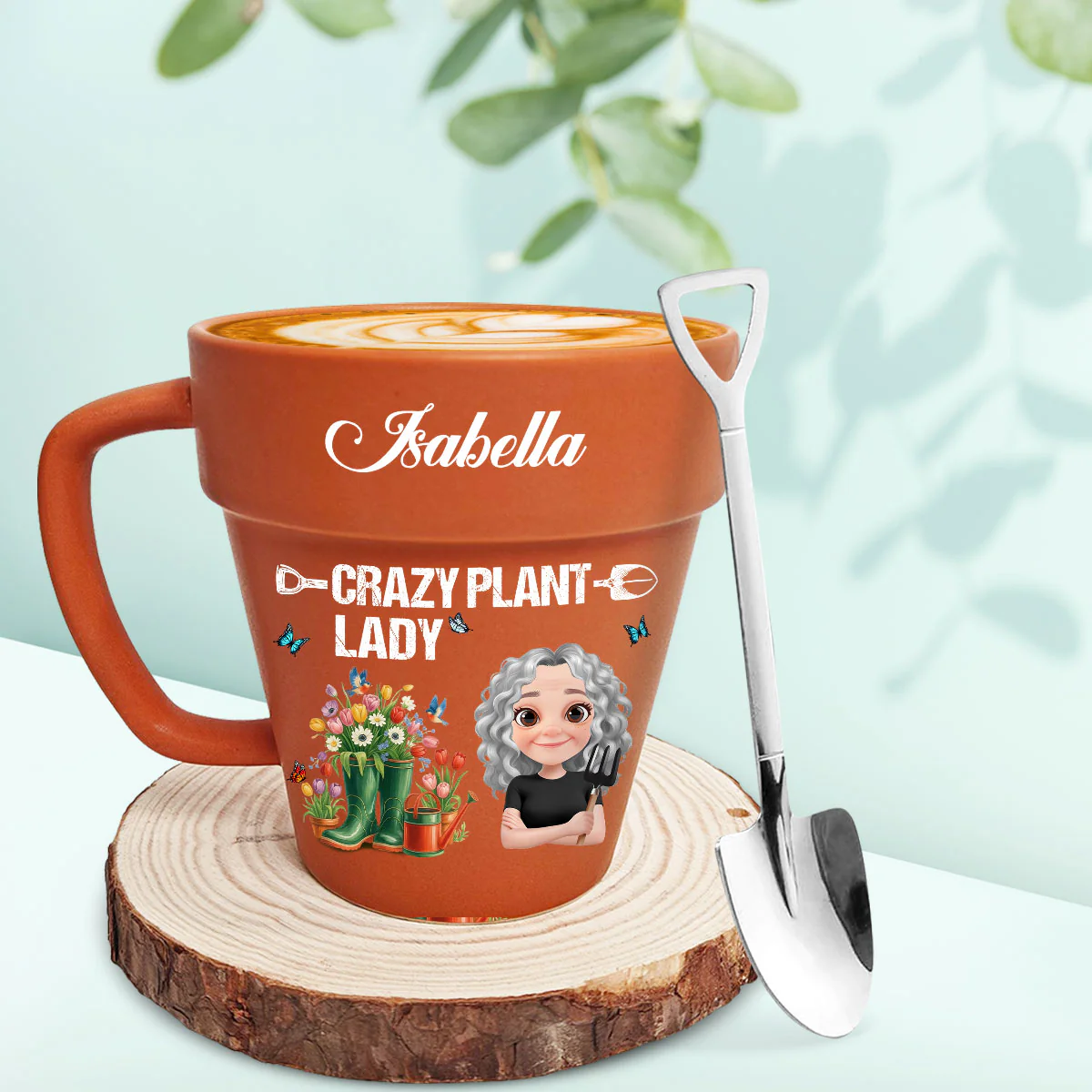 Crazy Plant Lady - Personalized Custom Plant Pot Mug - Image 4