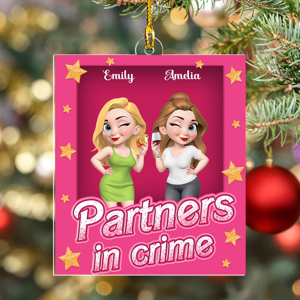 Crime Crew - Personalized Custom Acrylic Ornament - Image 4