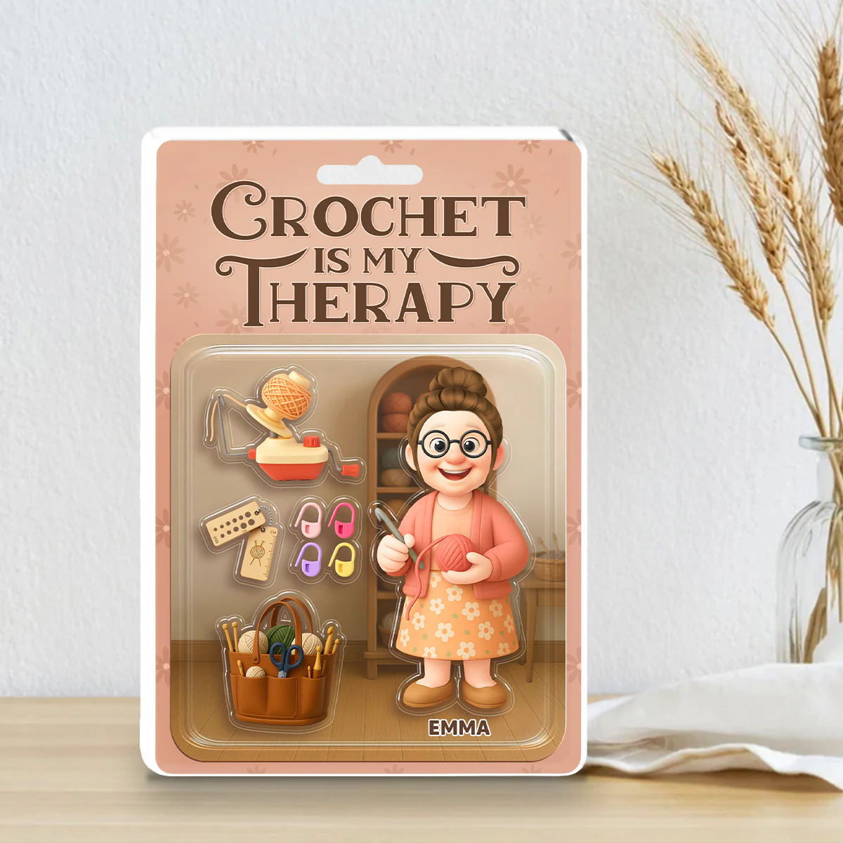 Crocheting Grandma - Personalized Custom Acrylic Plaque - Image 3