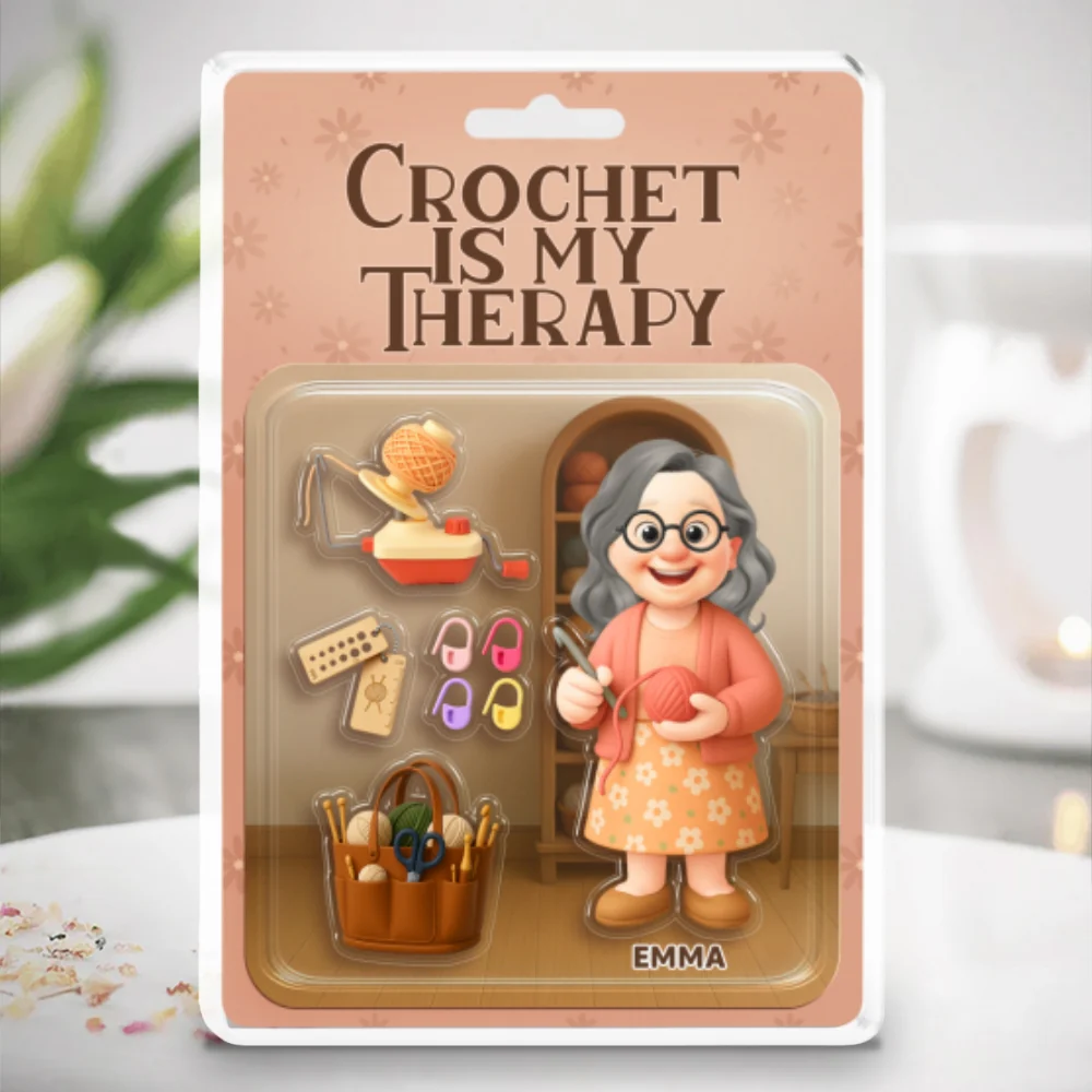 Crocheting Grandma - Personalized Custom Acrylic Plaque - Image 6