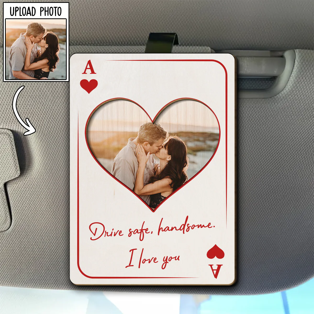 Crowned By Love - Personalized Custom Car Visor Clip
