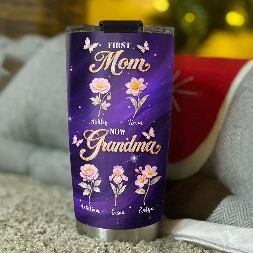 Crystal Mom Grandma - Personalized Custom Tumbler - Image 3