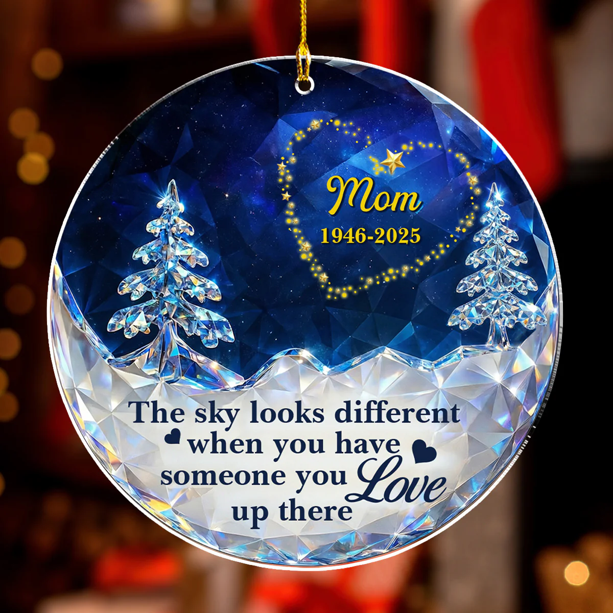 Crystal Sky - Personalized Custom Acrylic Ornament - Image 2