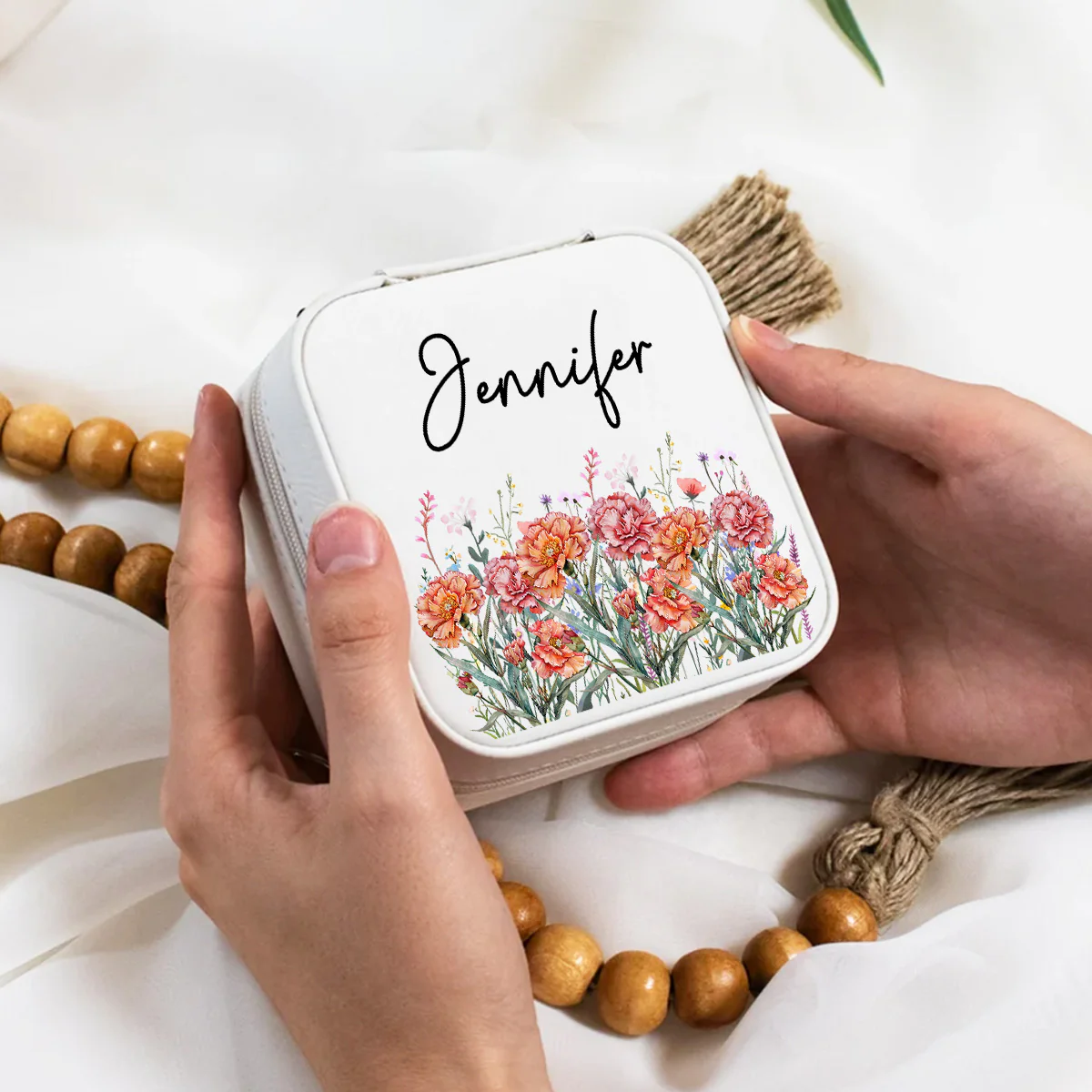Custom Birth Month Flower Gift - Personalized Custom Jewelry Box - Image 2