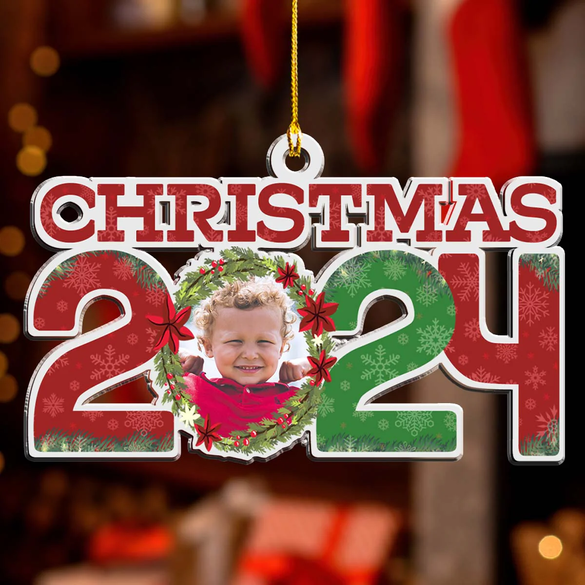 Custom Face Christmas - Personalized Custom Acrylic Ornament - Image 3