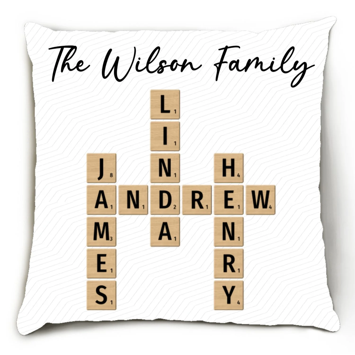 Custom Family Name Crossword - Personalized Custom Throw Pillow - Image 5