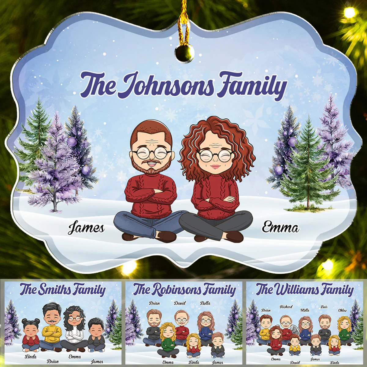 Custom Family - Personalized Custom Acrylic Ornament - Image 4