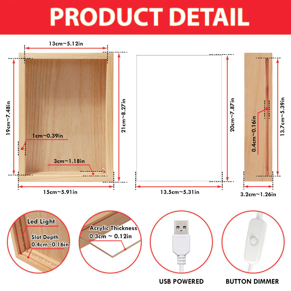 Custom Locations Heart Puzzle Map - Personalized Frame Light Box - Image 5