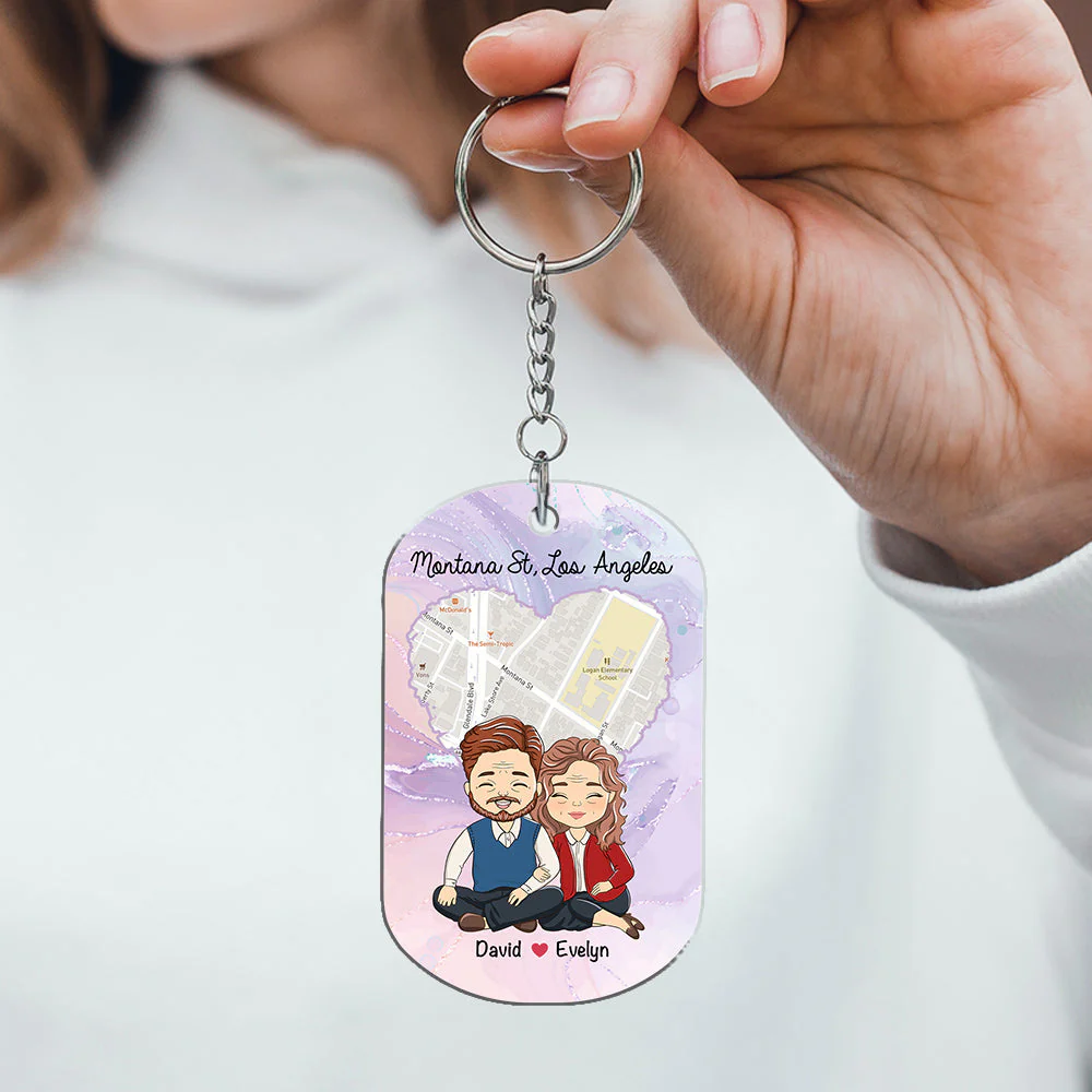 Custom Map The Map Of Heart - Personalized Custom Acrylic Keychain - Image 6