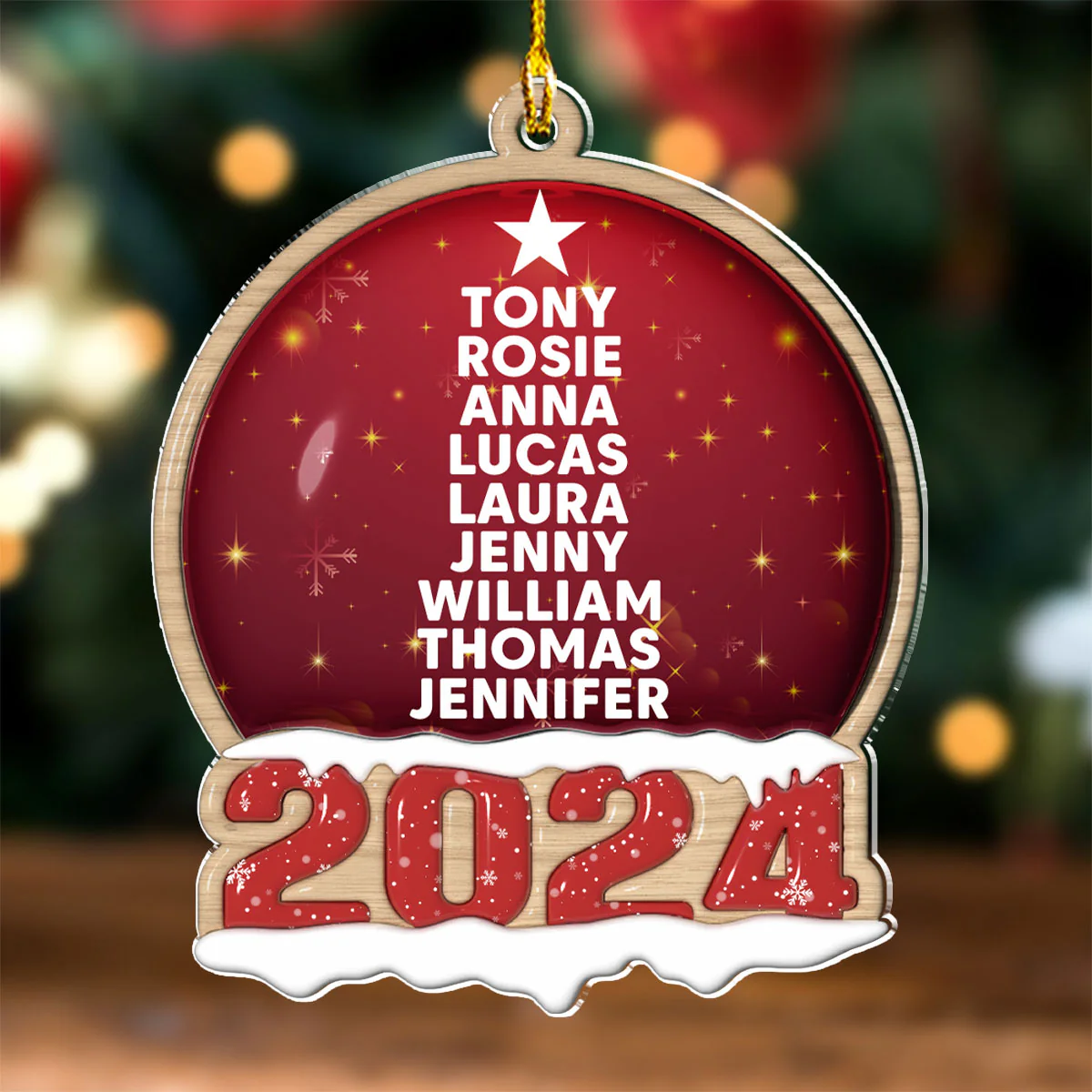Custom Name Family - Personalized Custom 3D Inflated Effect Acrylic Ornament - Image 5