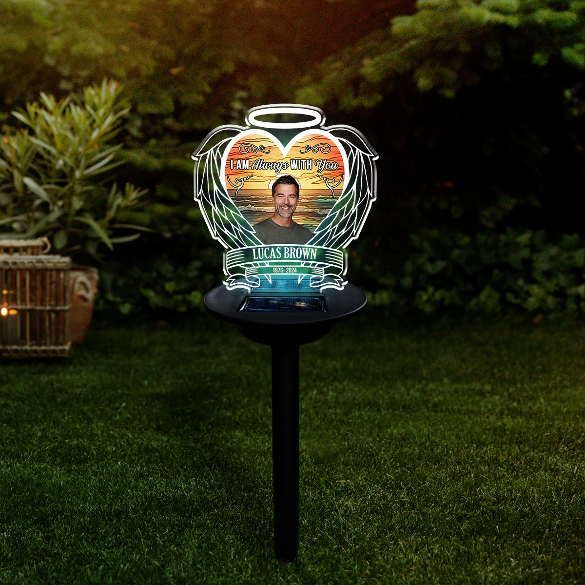 Custom Photo Always On Our Minds - Personalized Custom Solar Light - Image 3