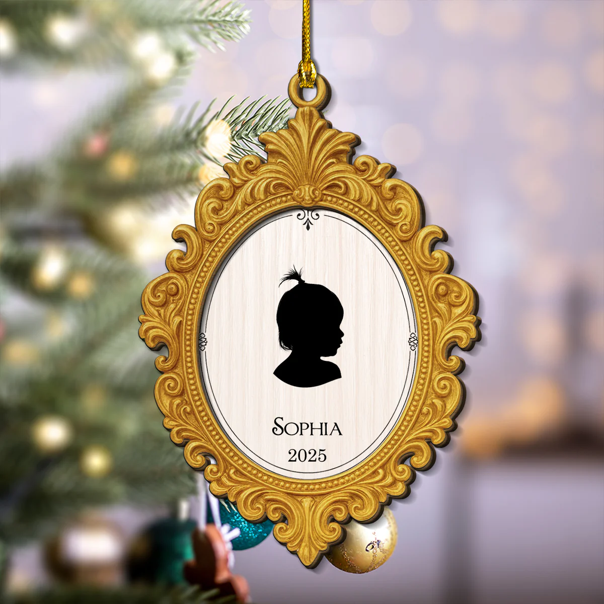 Custom Photo Baby Christmas 2025 - Personalized Custom 2-layered Wood Ornament - Image 3