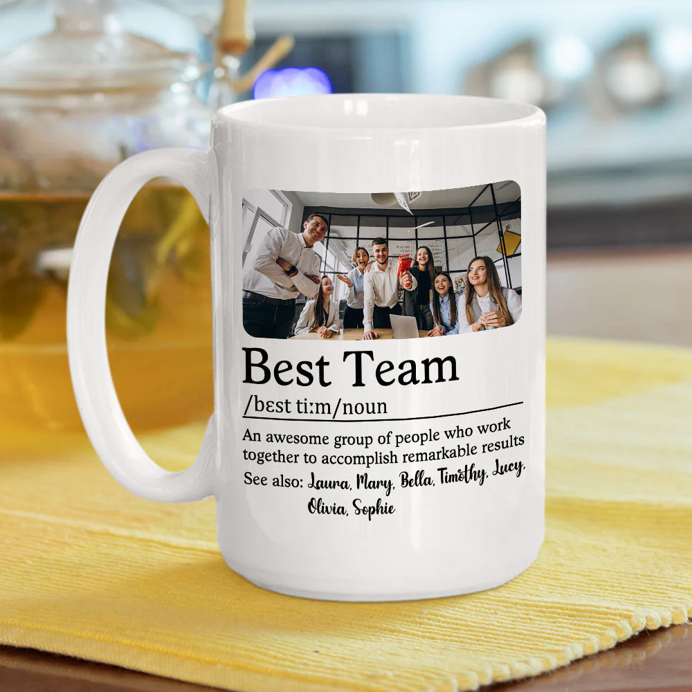Custom Photo Best Team - Personalized Custom Coffee Mug - Image 4