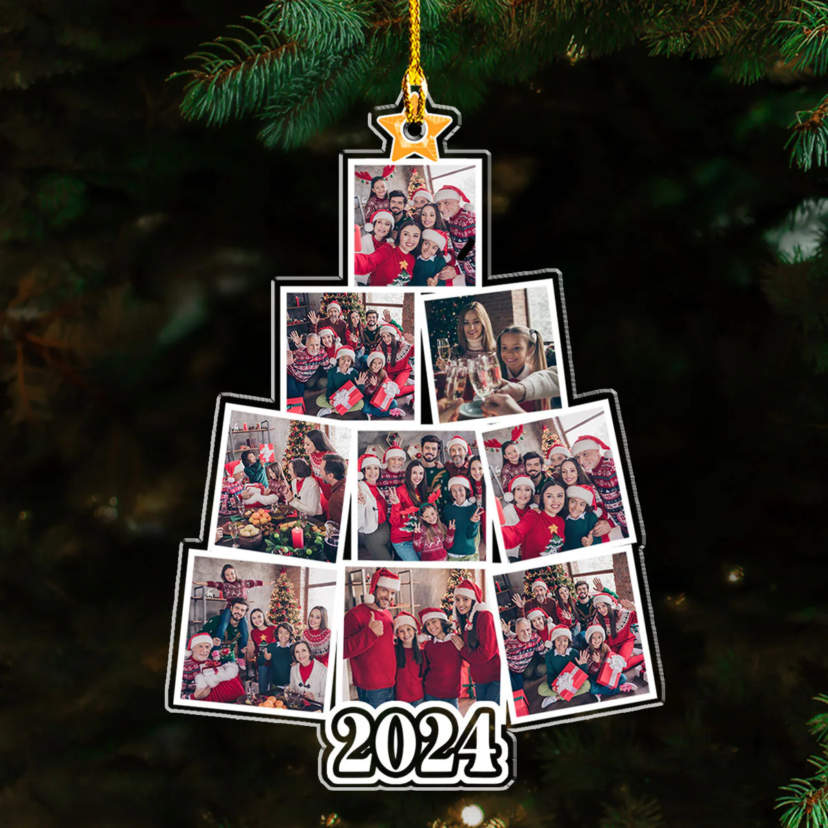 Custom Photo Christmas Tree - Personalized Custom Acrylic Ornament - Image 2