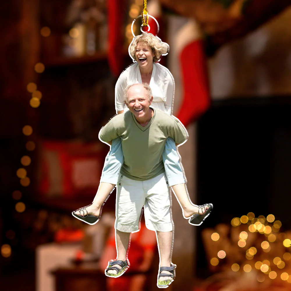 Custom Photo Couple - Personalized Custom Acrylic Ornament - Image 2