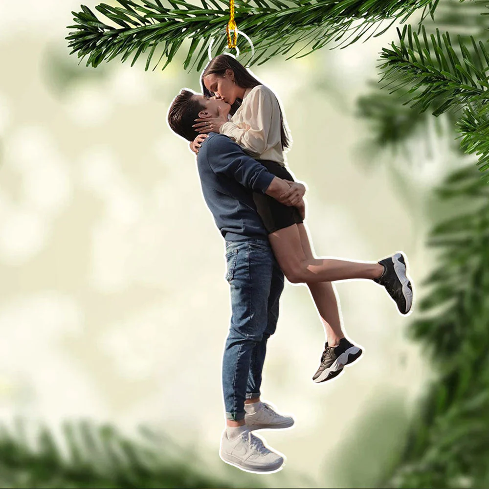 Custom Photo Couple - Personalized Custom Acrylic Ornament - Image 5