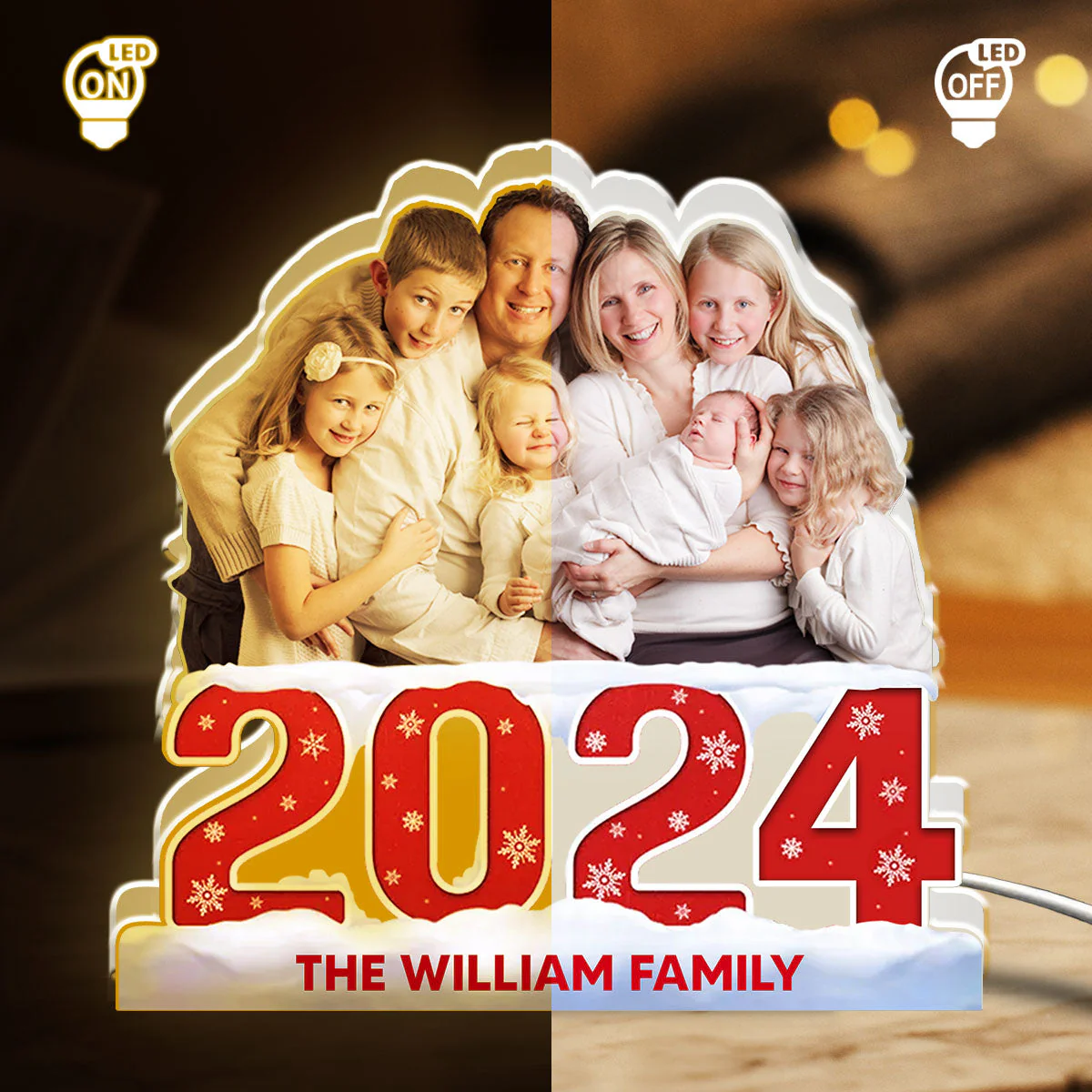 Custom Photo Family 2024 - Personalized Custom Light Box - Image 5