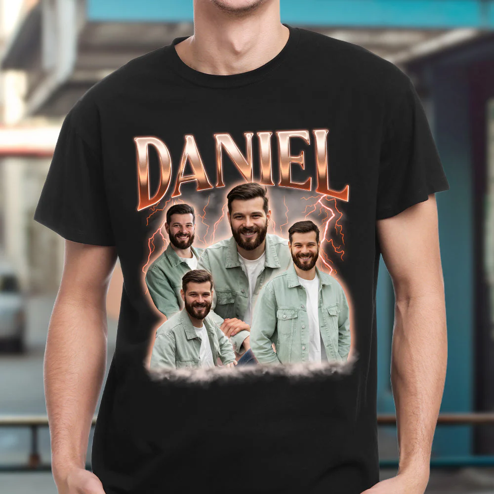 Custom Photo Husband, Boy Friend - Couple Personalized Custom Unisex T-shirt - Image 2