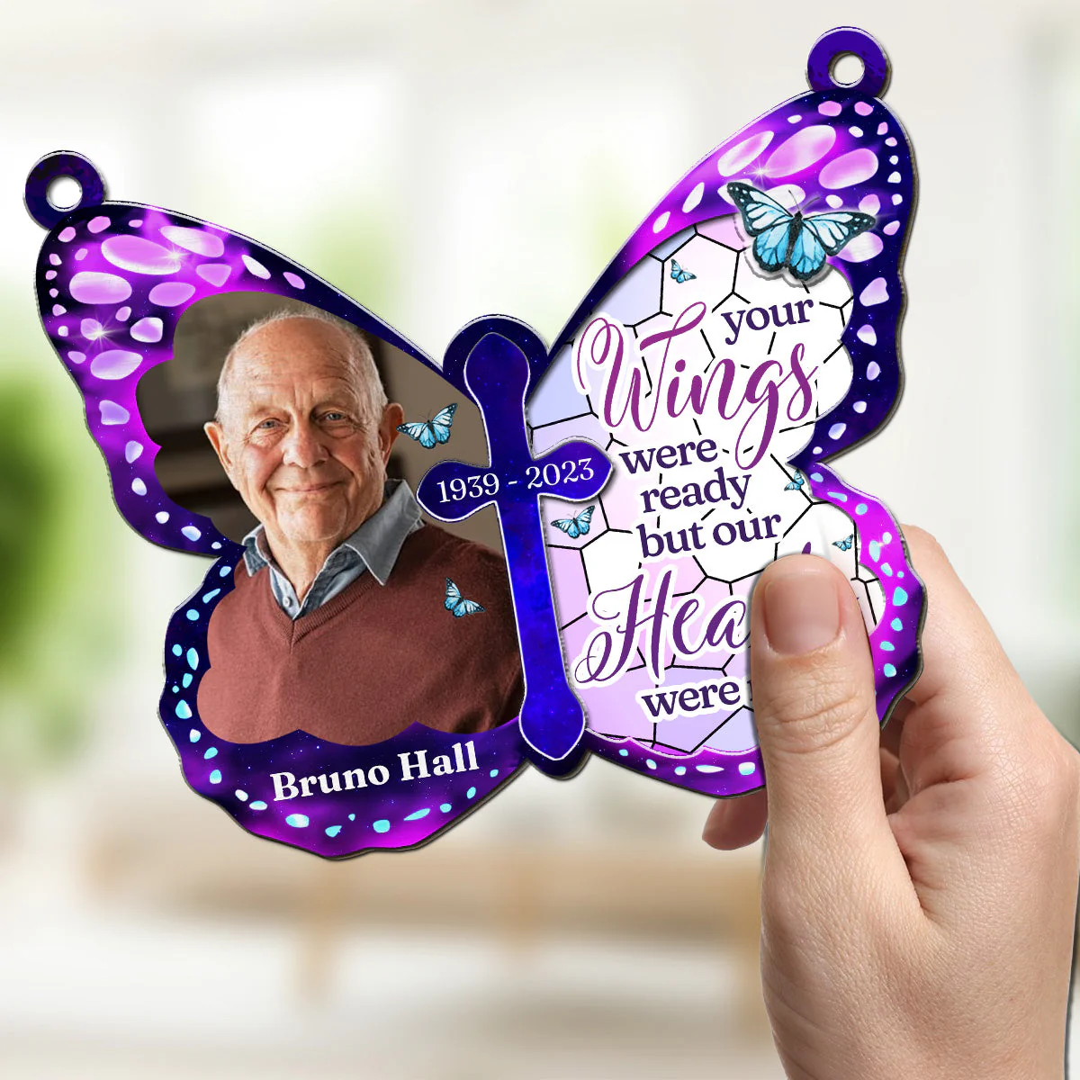 Custom Photo I Always Miss You - Personalized Custom Suncatcher - Image 2