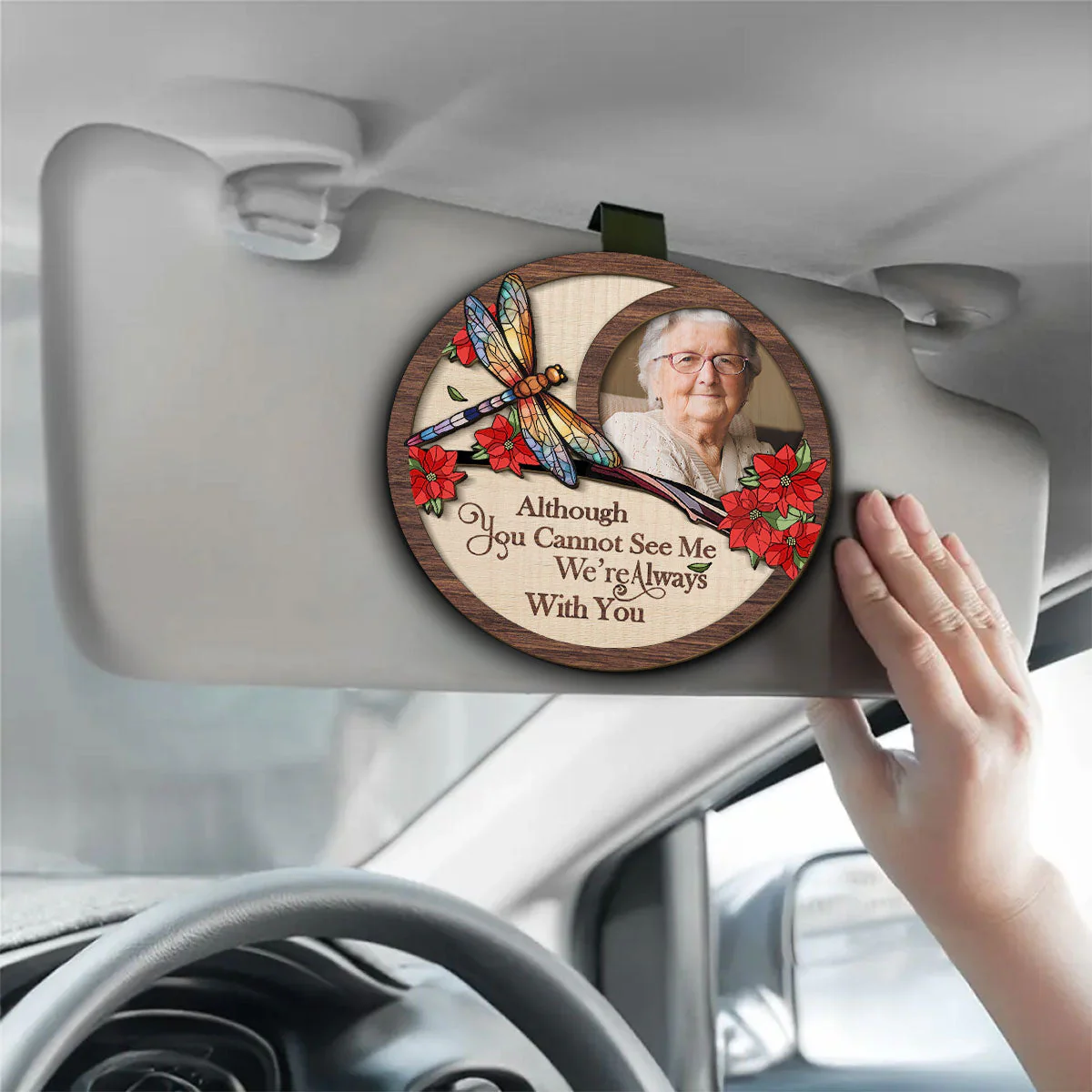 Custom Photo I Am Always With You - Personalized Custom Car Visor Clip - Image 5