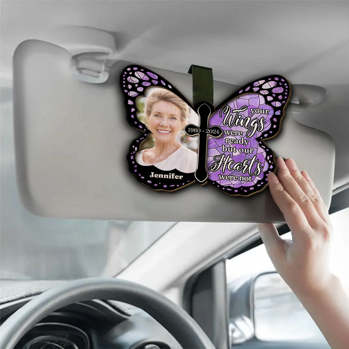 Custom Photo I Am Always With You - Personalized Custom Car Visor Clip - Image 3