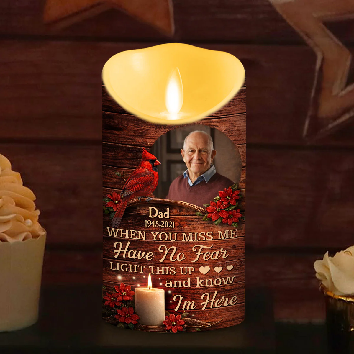 Custom Photo I Am Always With You - Personalized Custom LED Candle