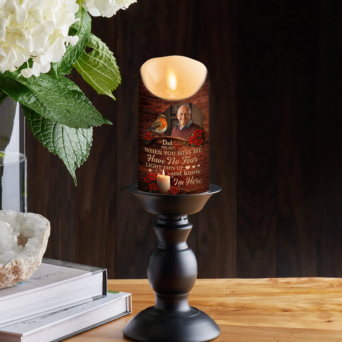 Custom Photo I Am Always With You - Personalized Custom LED Candle - Image 3