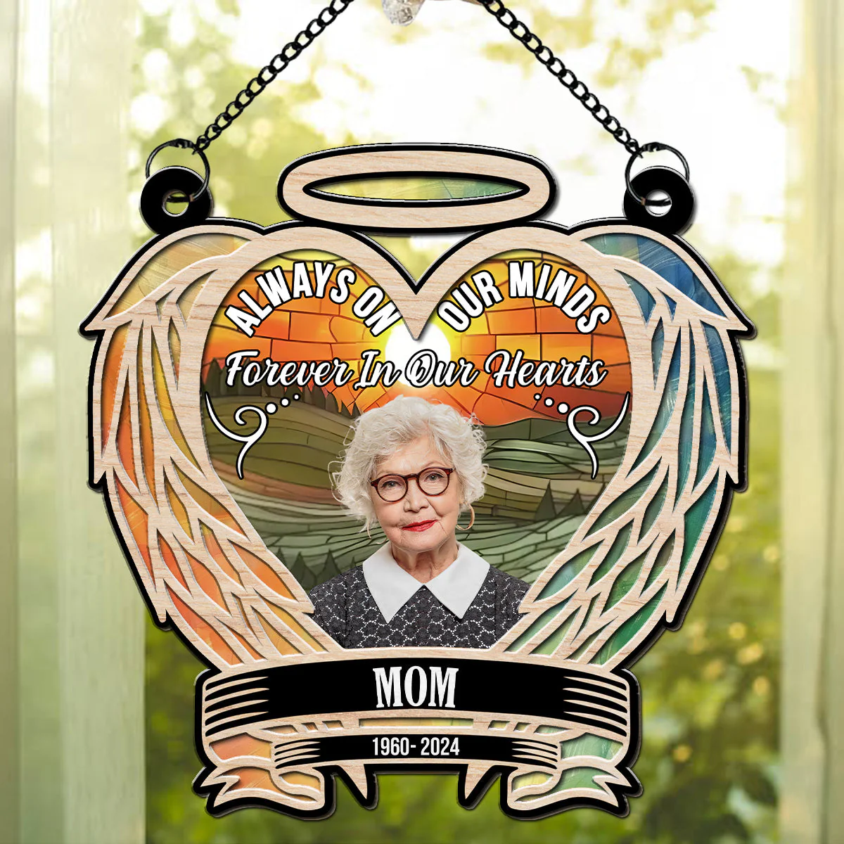 Custom Photo I Am Always With You - Personalized Custom Suncatcher - Image 3