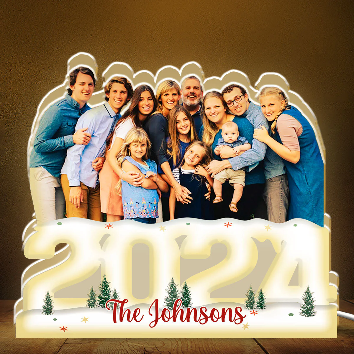 Custom Photo Joy Of Christmas 2024 - Personalized Custom Light Box - Image 5