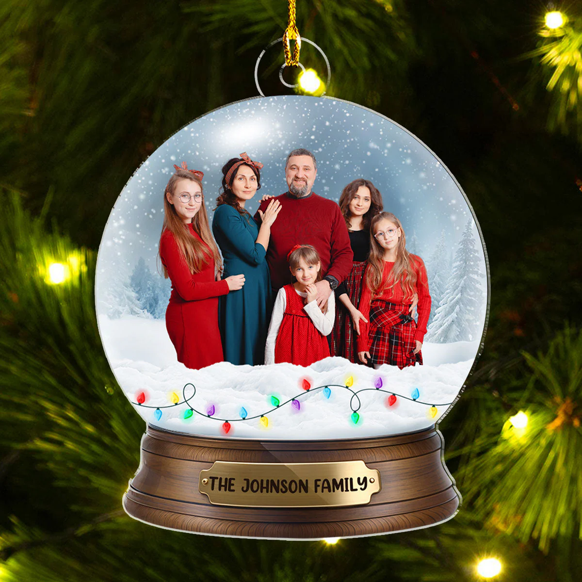 Custom Photo Magic Time - Personalized Custom Acrylic Ornament - Image 2