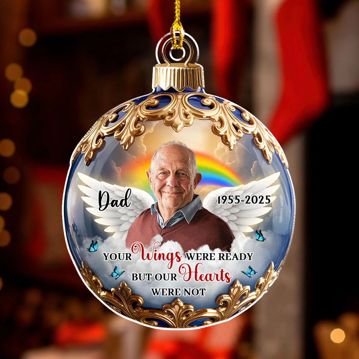 Custom Photo My Heart Was Not Ready - Personalized Custom Acrylic Ornament - Image 2