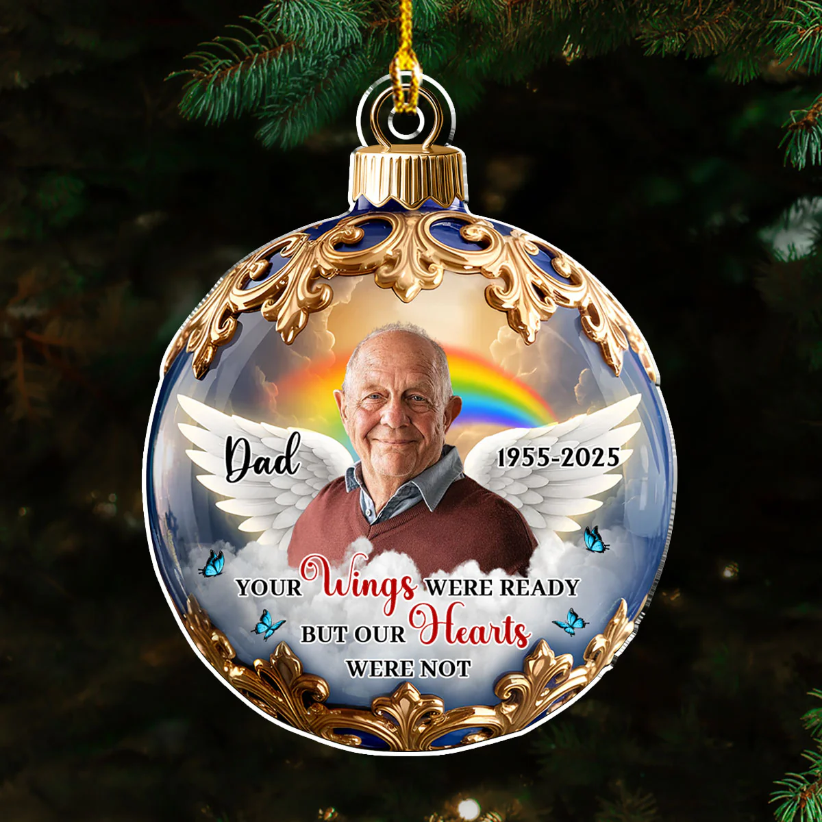 Custom Photo My Heart Was Not Ready - Personalized Custom Acrylic Ornament - Image 4