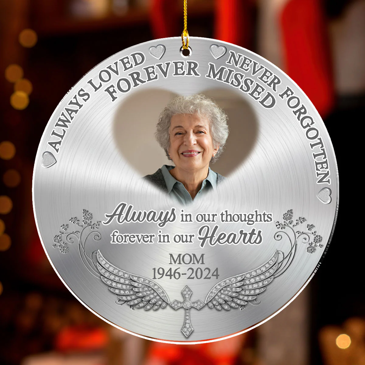 Forever Missed - Personalized Custom Acrylic Ornament - Image 2