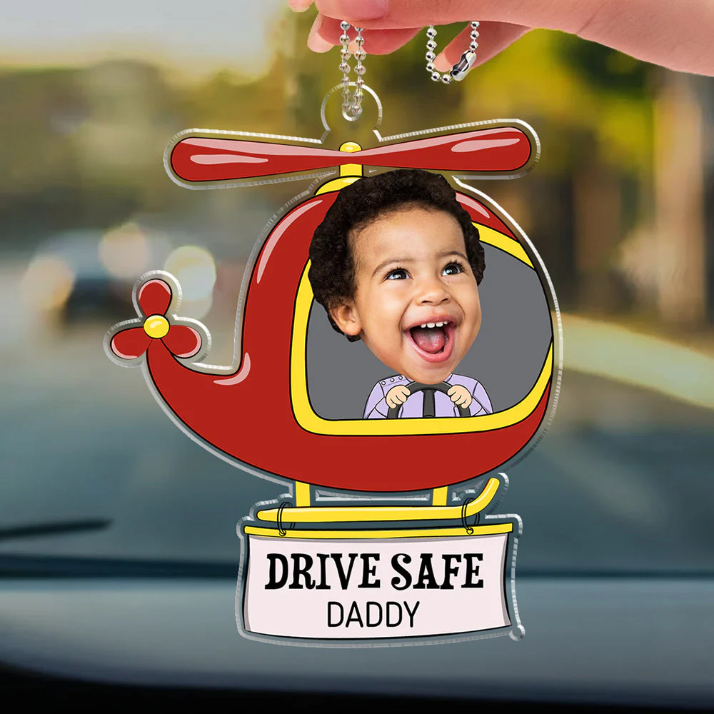Custom Photo Plane Baby - Personalized Acrylic Car Ornament - Image 2