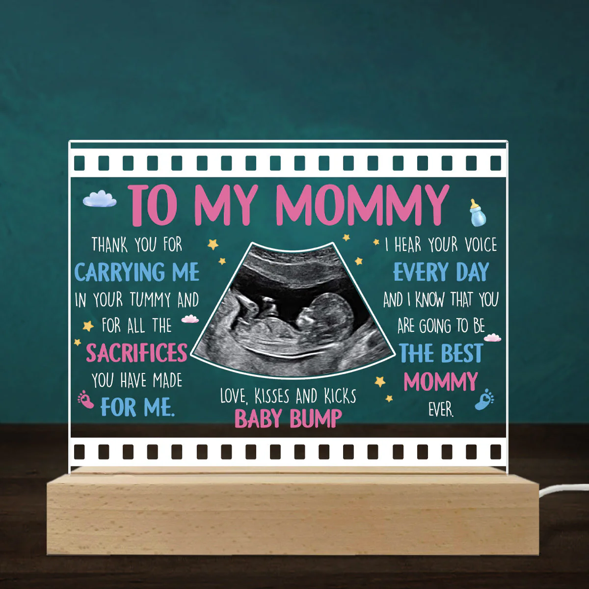 Custom Photo Thank You For Carrying Me - Personalized Custom LED Light - Image 2
