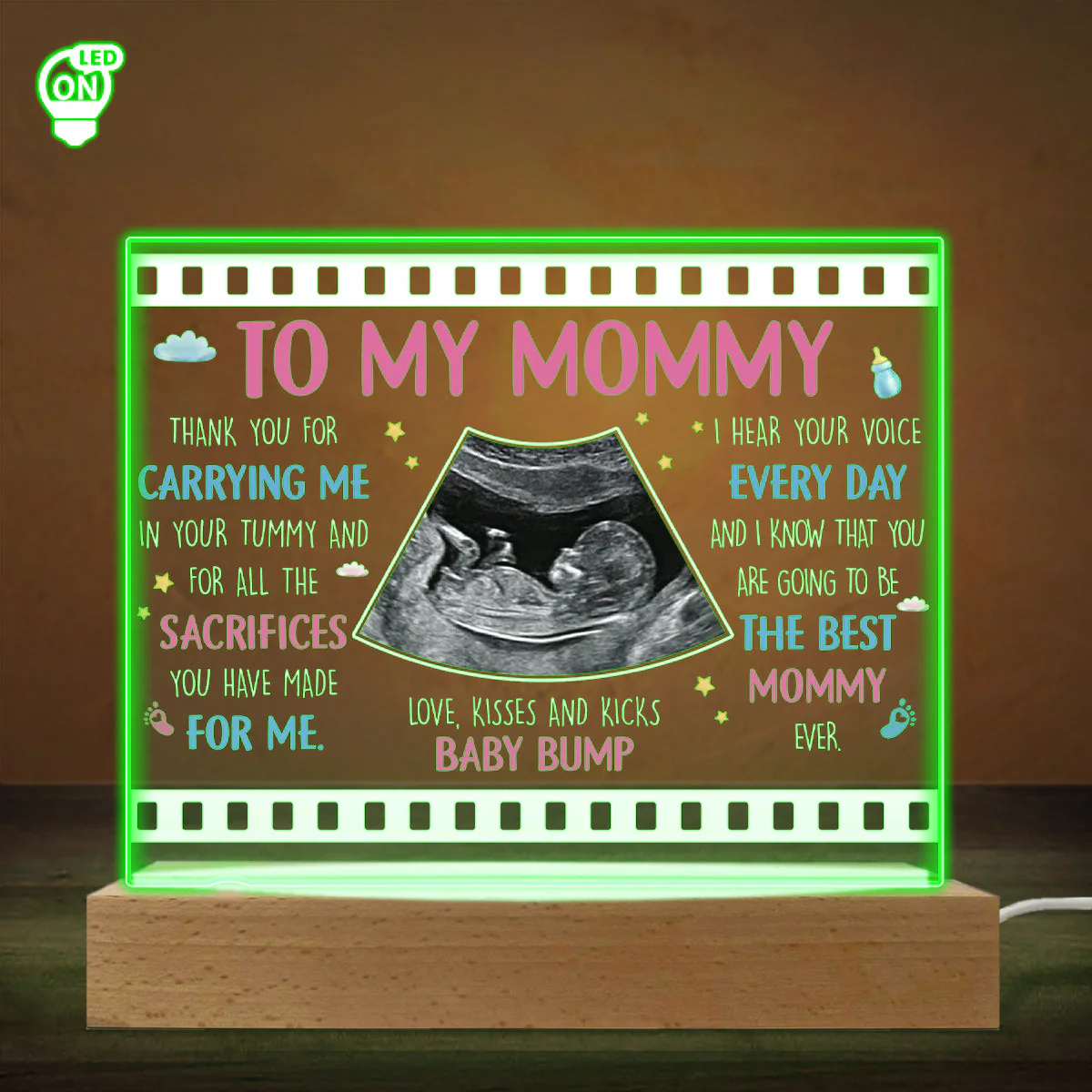 Custom Photo Thank You For Carrying Me - Personalized Custom LED Light - Image 4