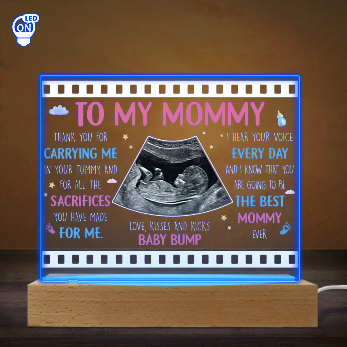 Custom Photo Thank You For Carrying Me - Personalized Custom LED Light - Image 5