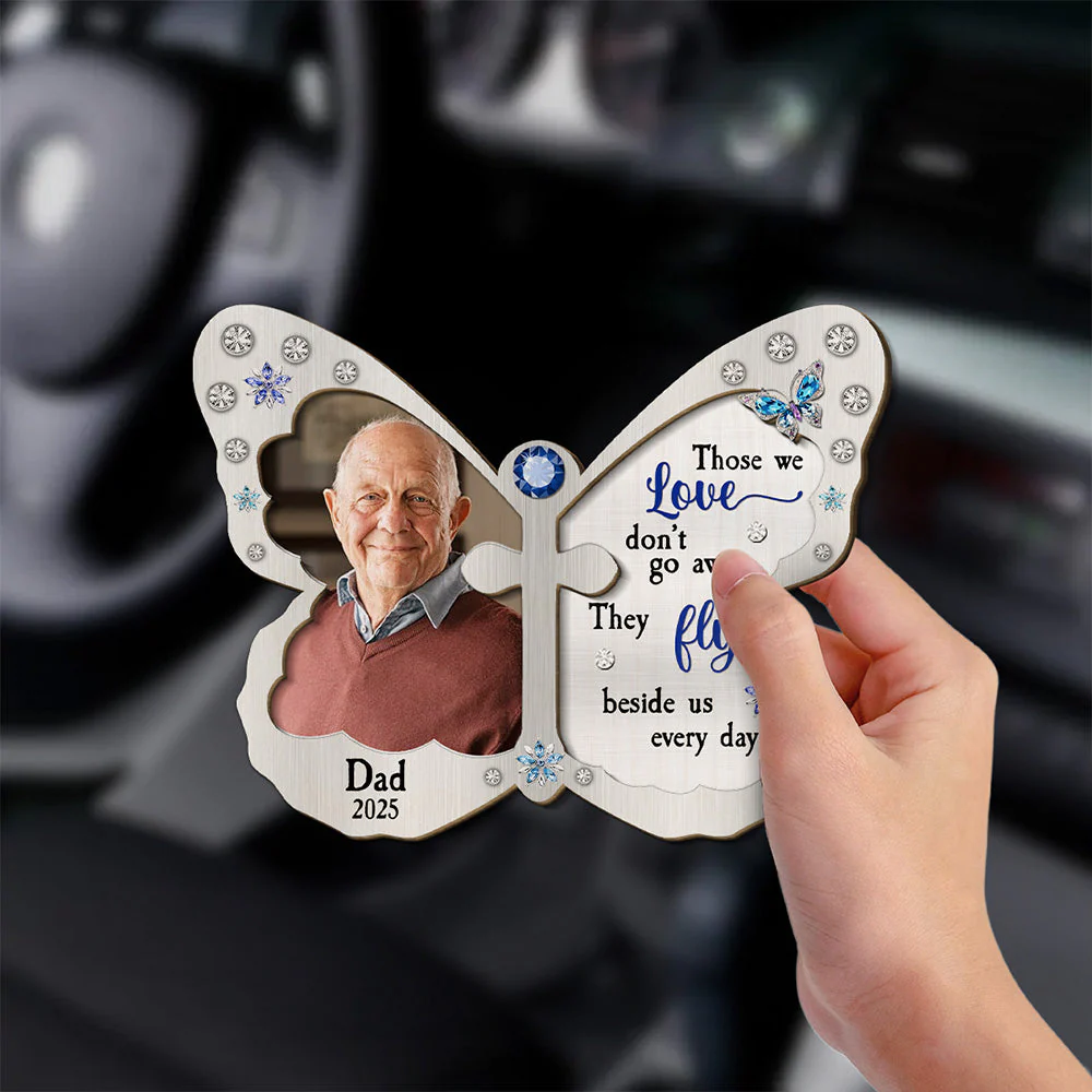 Custom Photo Those We Love Beside Us Every Day - Personalized Custom Car Visor Clip - Image 2