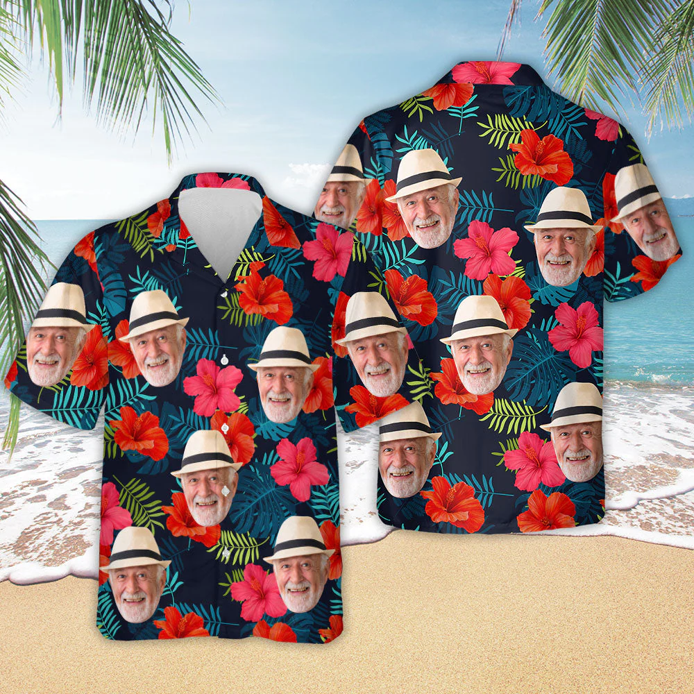 Custom Photo Tropical Vibes Only - Personalized Custom Hawaiian Shirt - Image 3