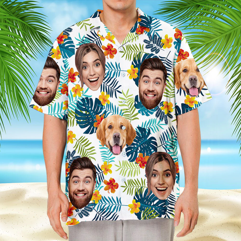 Custom Photo Tropical Vibes Only - Personalized Custom Hawaiian Shirt - Image 4