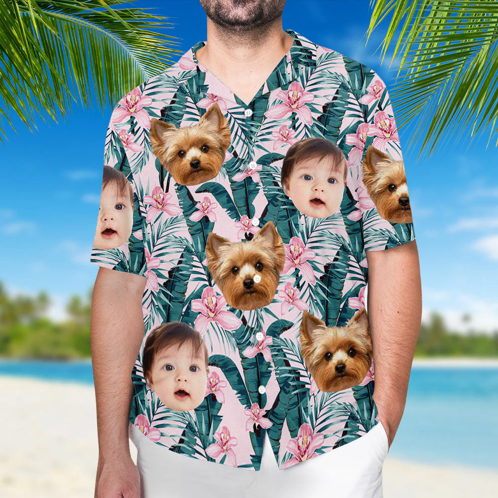 Custom Photo Tropical Vibes Only - Personalized Custom Hawaiian Shirt - Image 6