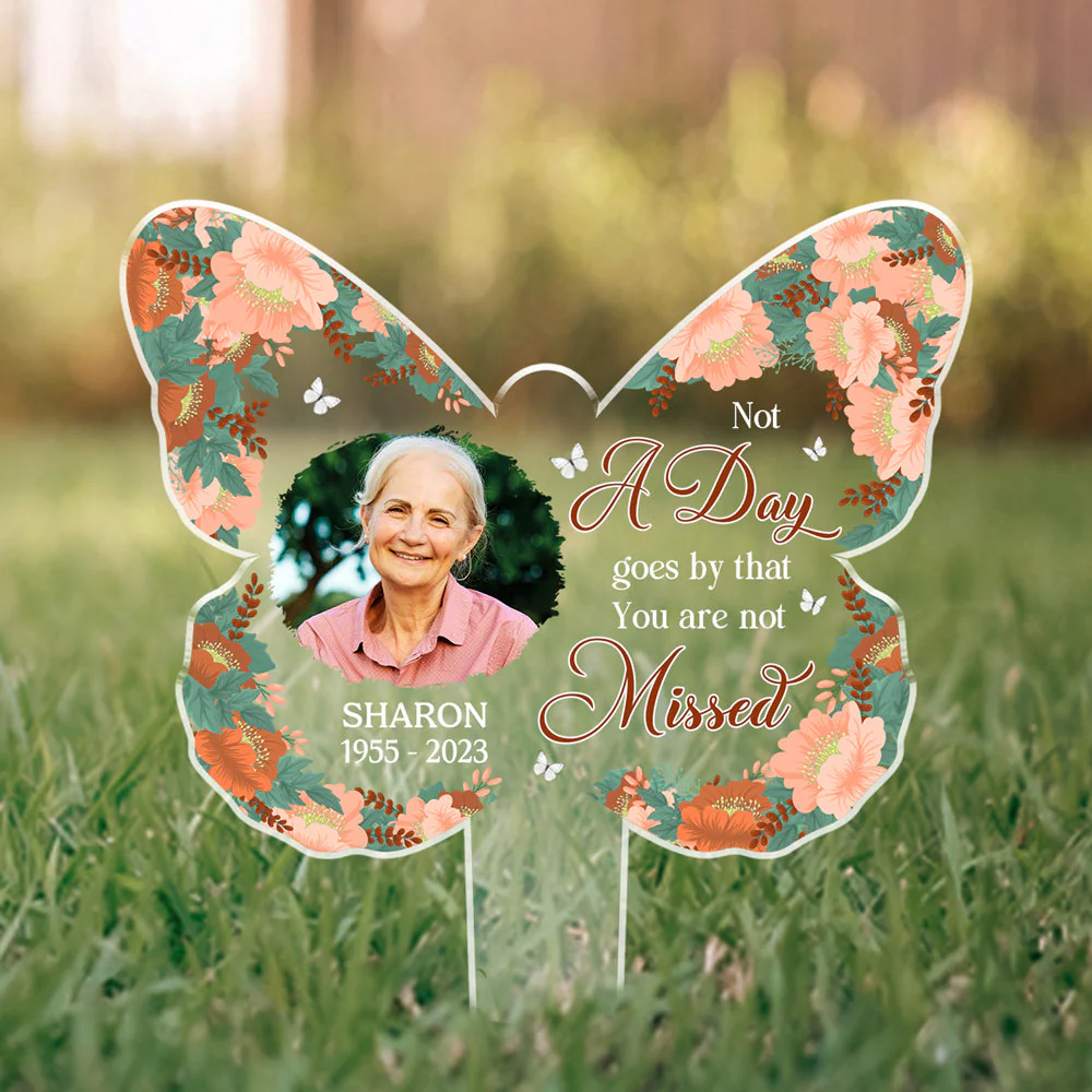 Custom Photo Your Wings Were Ready - Personalized Custom Acrylic Garden Stake - Image 5