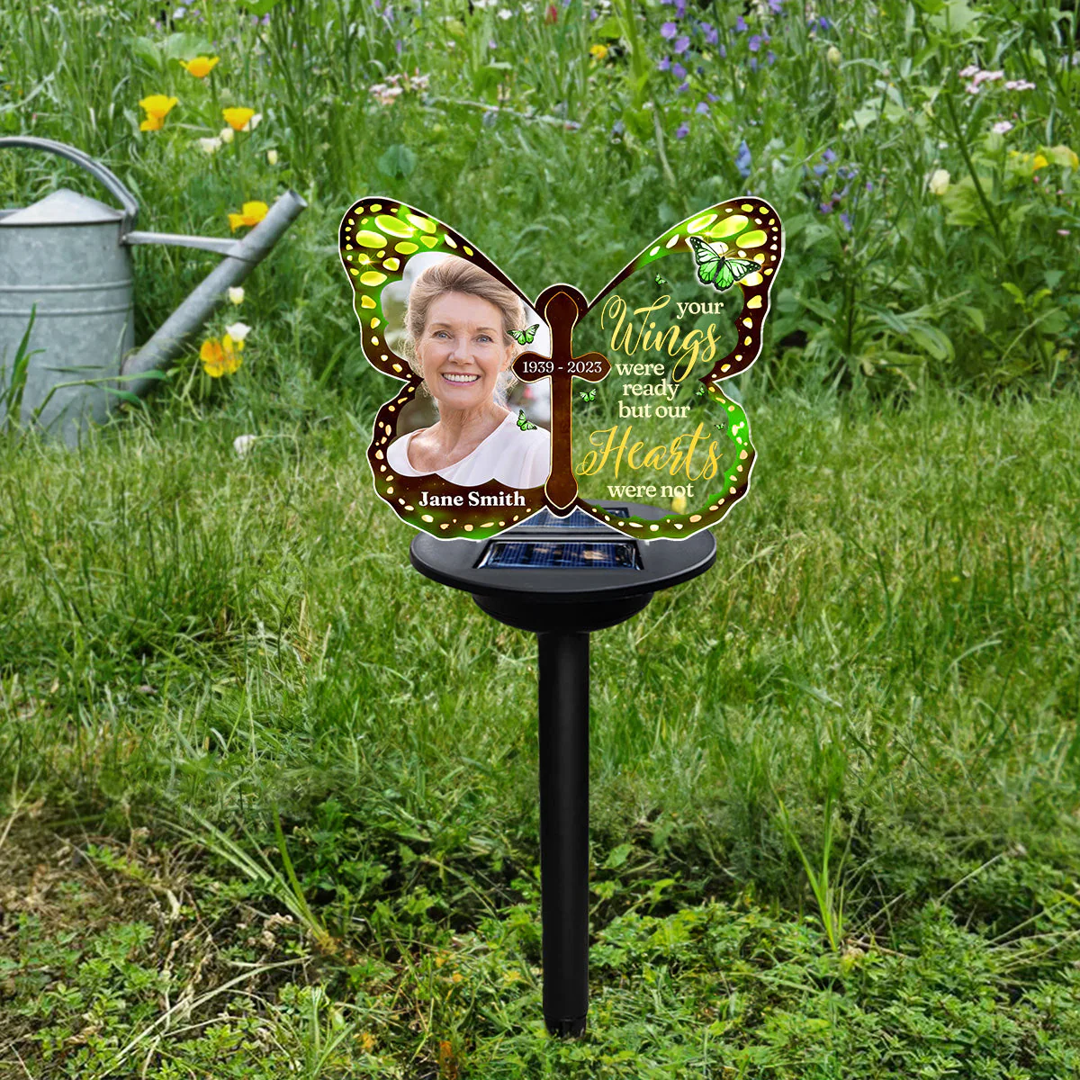 Custom Photo Your Wings Were Ready - Personalized Custom Solar Light - Image 2